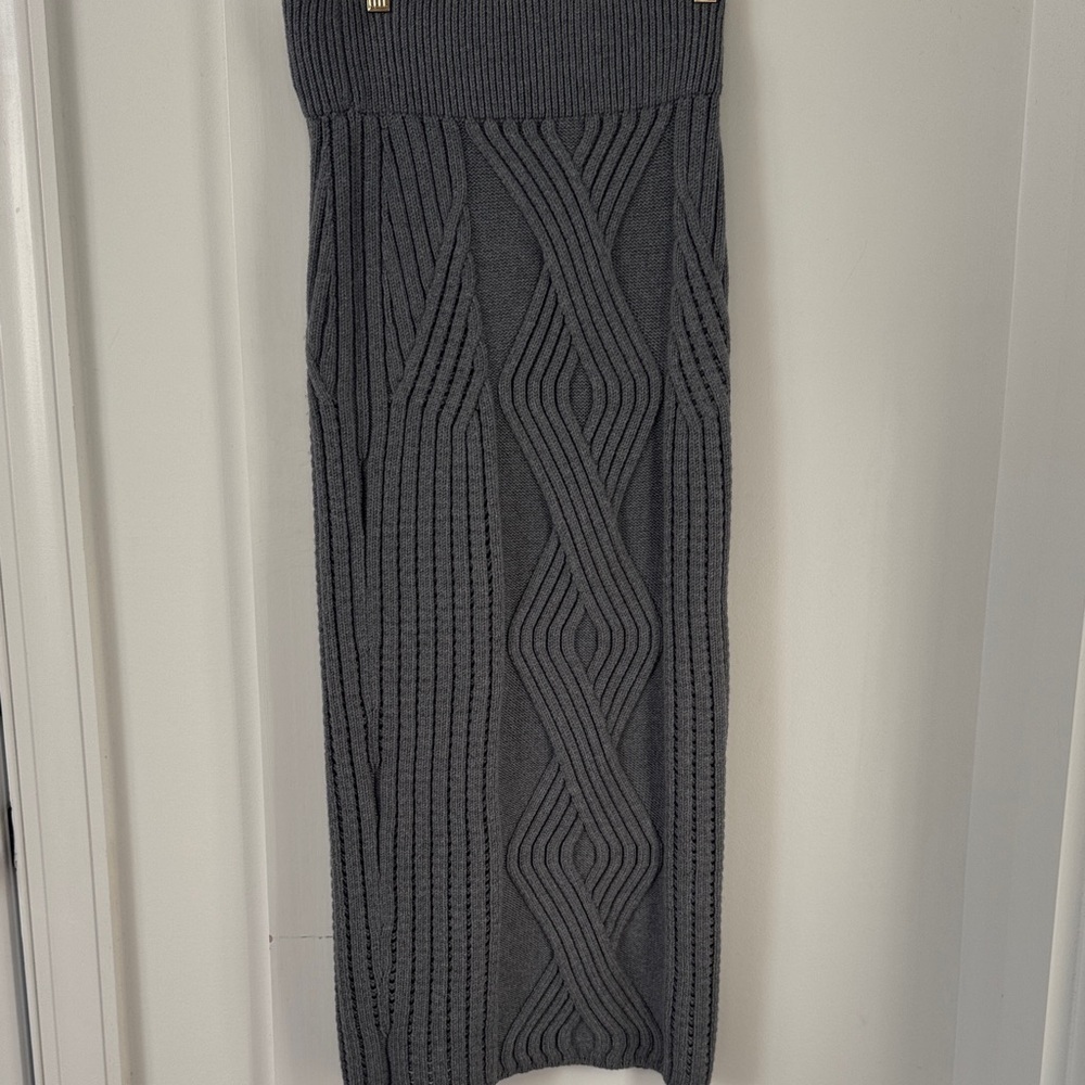 Cushnie Et Ochs Gray Knit Skirt Size M
